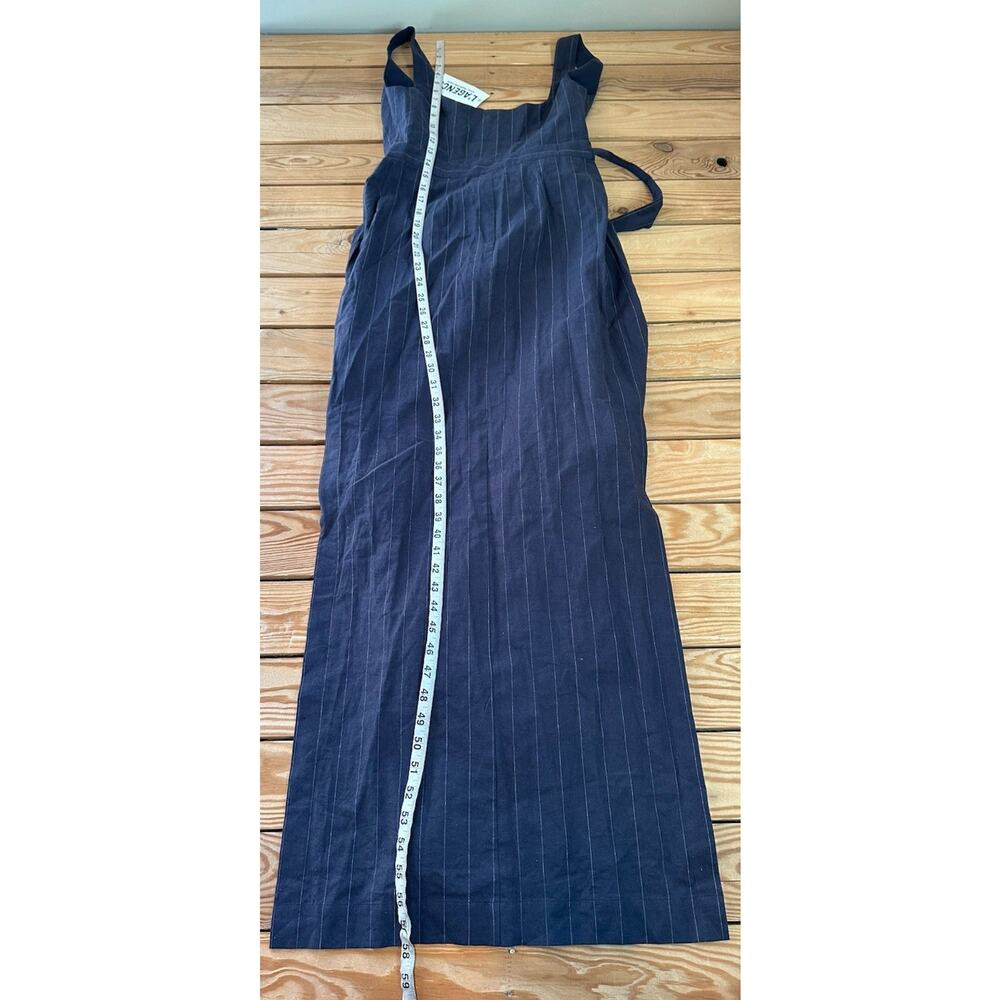 L’agence NWT Women’s Stripe Sleeveless Wrap Dress Size XS Navy BT - Picture 4 of 5